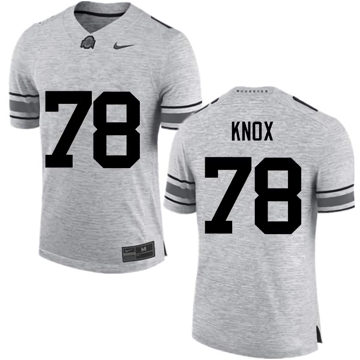 Demetrius Knox Ohio State Buckeyes Men's NCAA #78 Nike Gray College Stitched Football Jersey LTW2456WO